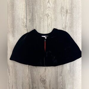 Annie Black Velvet Cape Jacket